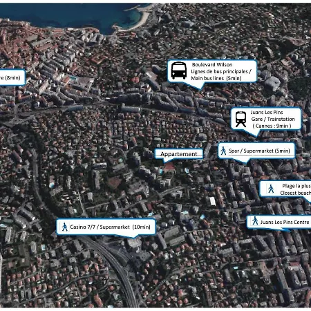 T1, Piscine, Tennis, Wifi, 5min Mer, Juan-les-pins * Antibes